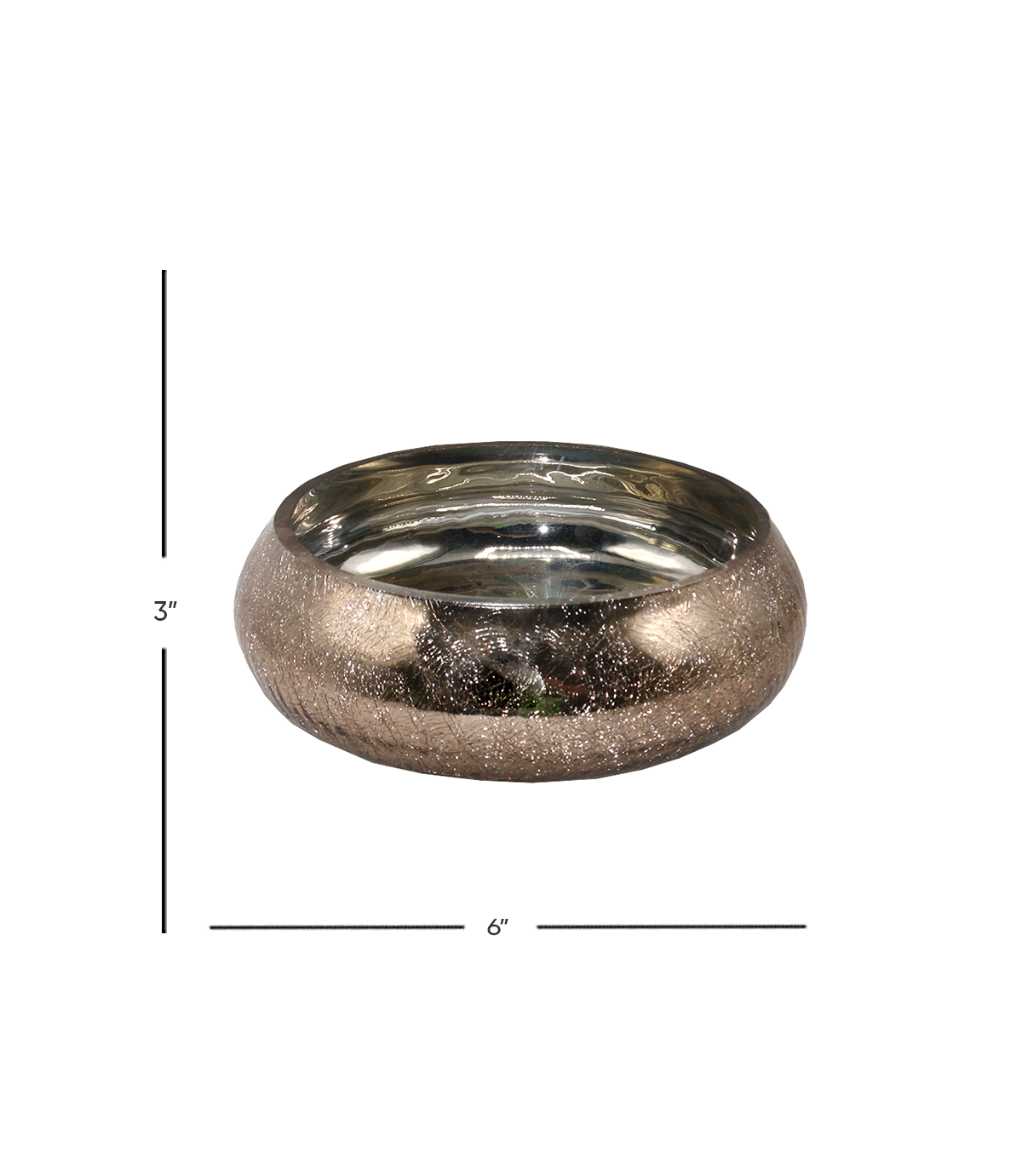 cracker bowl copper 3"x6" china d220