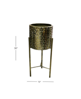 metal planter 30"hx12"w china d545