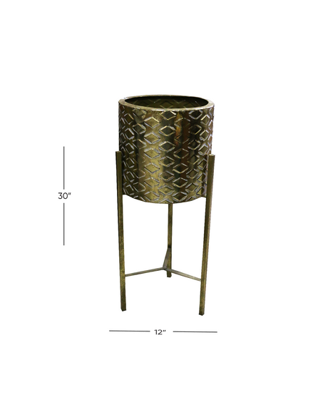 metal planter 30"hx12"w china d545