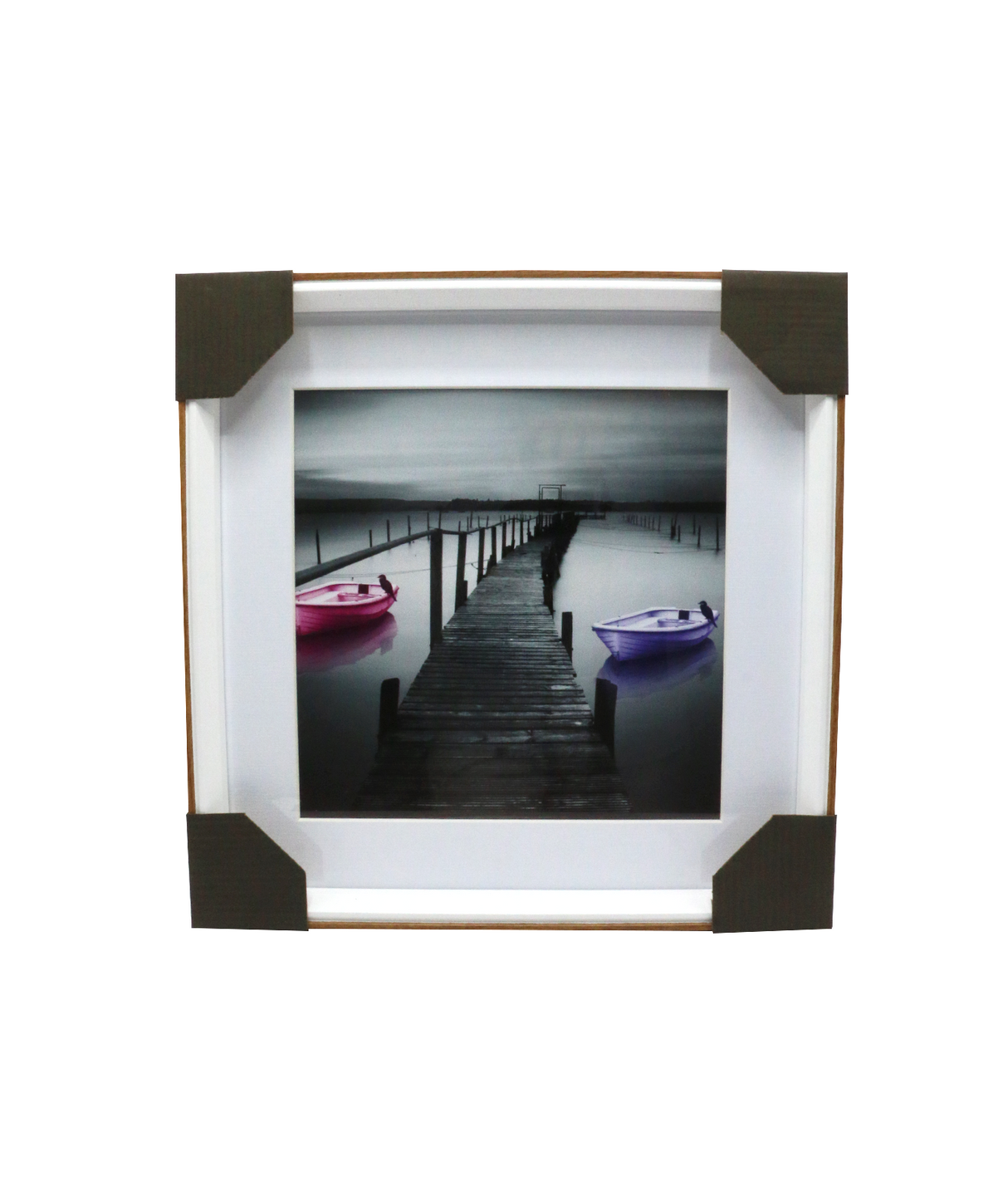framed flower painting 32x32cm china d855