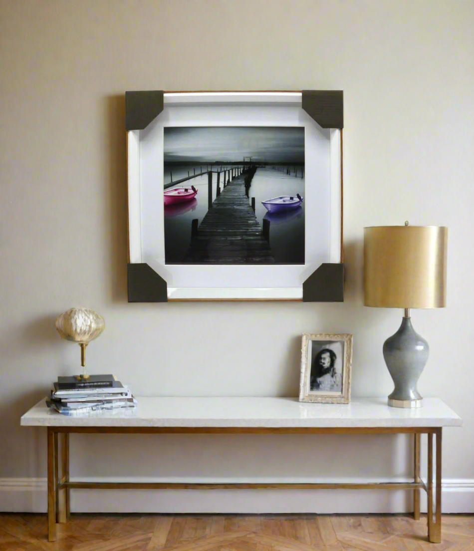 framed flower painting 32x32cm china d855