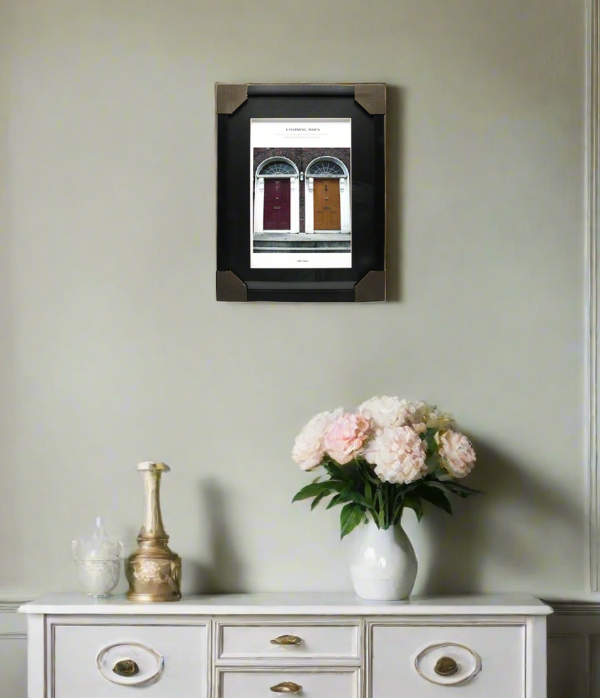 framed flower painting 33x43cm china d856