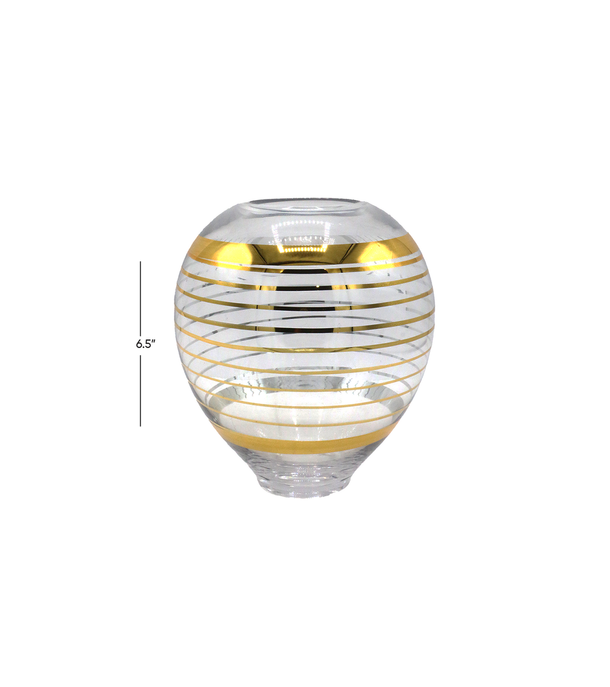 decoration glass vase 6.5''h china d907