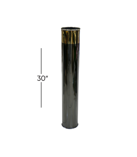 metal vase black medium 30"