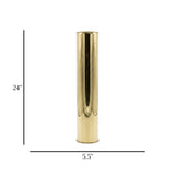 metal vase golden small 24"