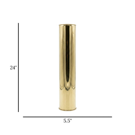 metal vase golden small 24"