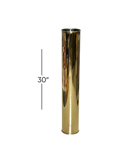 metal vase golden medium 30"