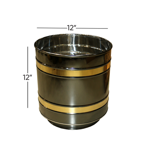 metal planter black 12x12