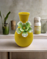 ceramic vase embosed 6''x3.5" white china d103