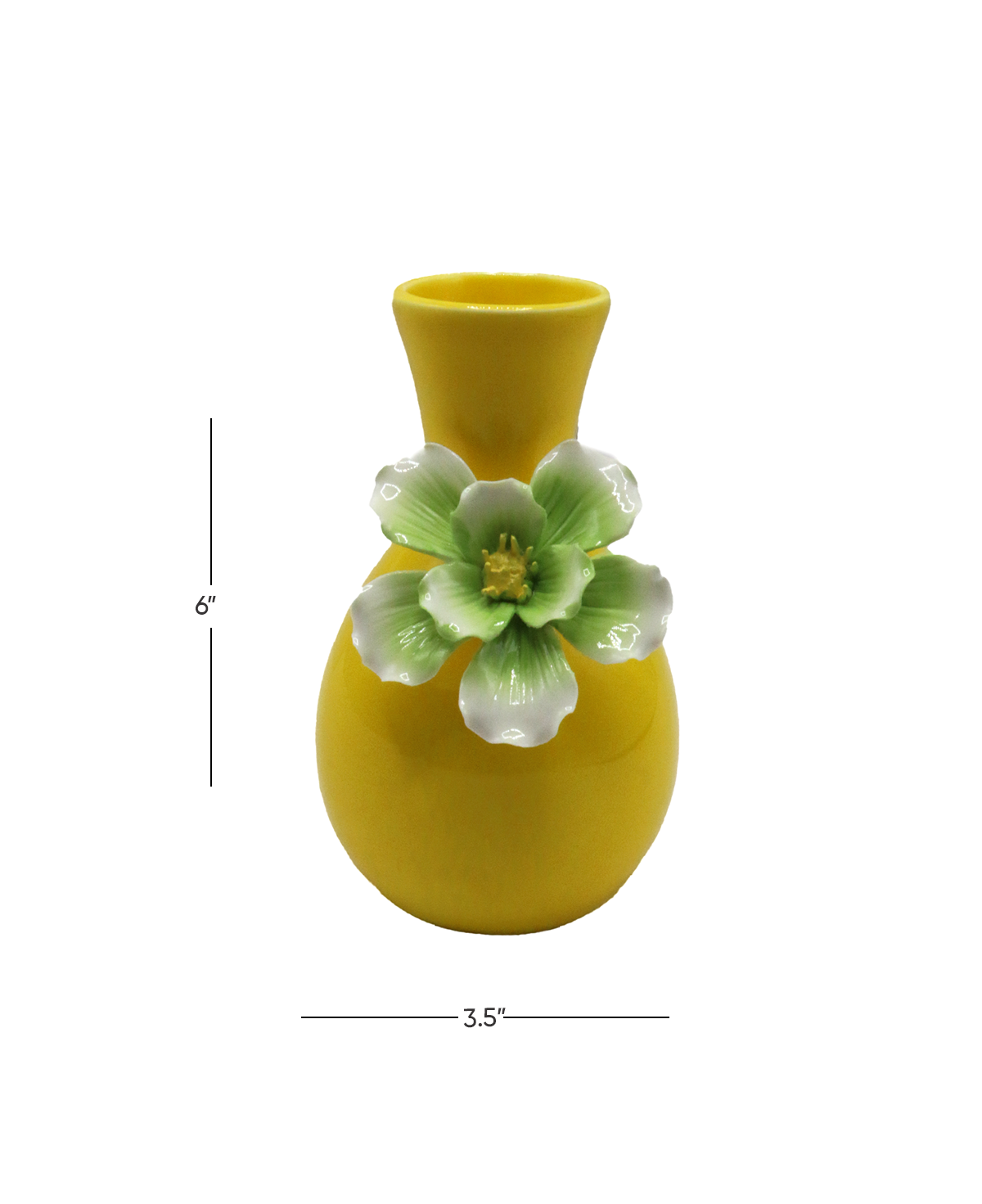 ceramic vase embosed 6''x3.5" white china d103
