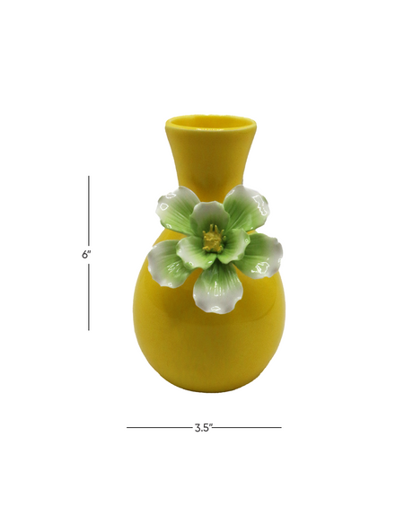 ceramic vase embosed 6''x3.5" white china d103