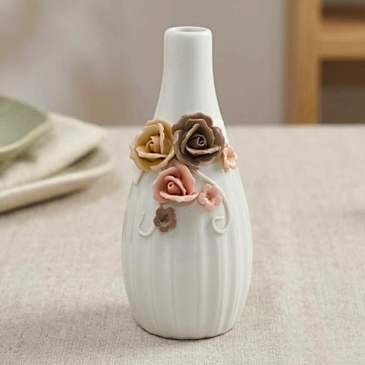 ceramic vase embosed 6''x3" china