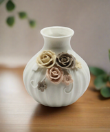 ceramic vase embosed mini 3.5''x3.5 china d115