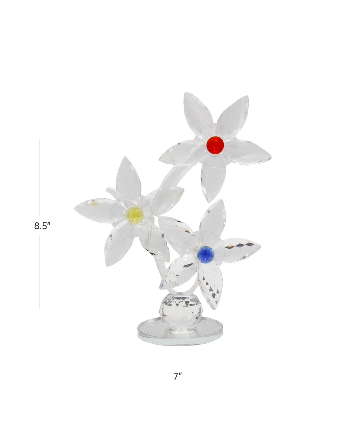 crystal flower 8.5"x7" china 5808 china