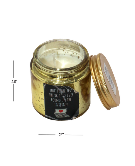wax candle & jar red china d359