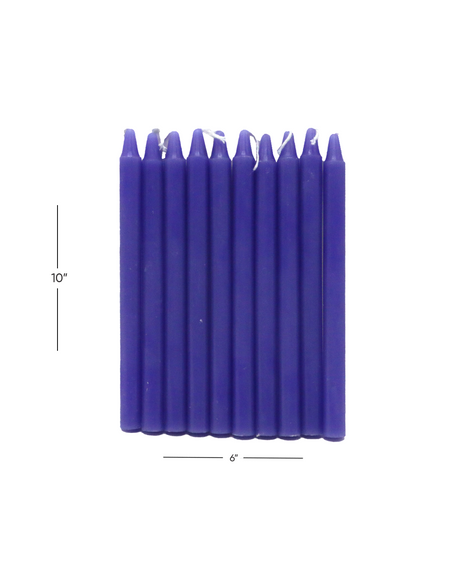 wax candle 10 pc 6" pack 1216
