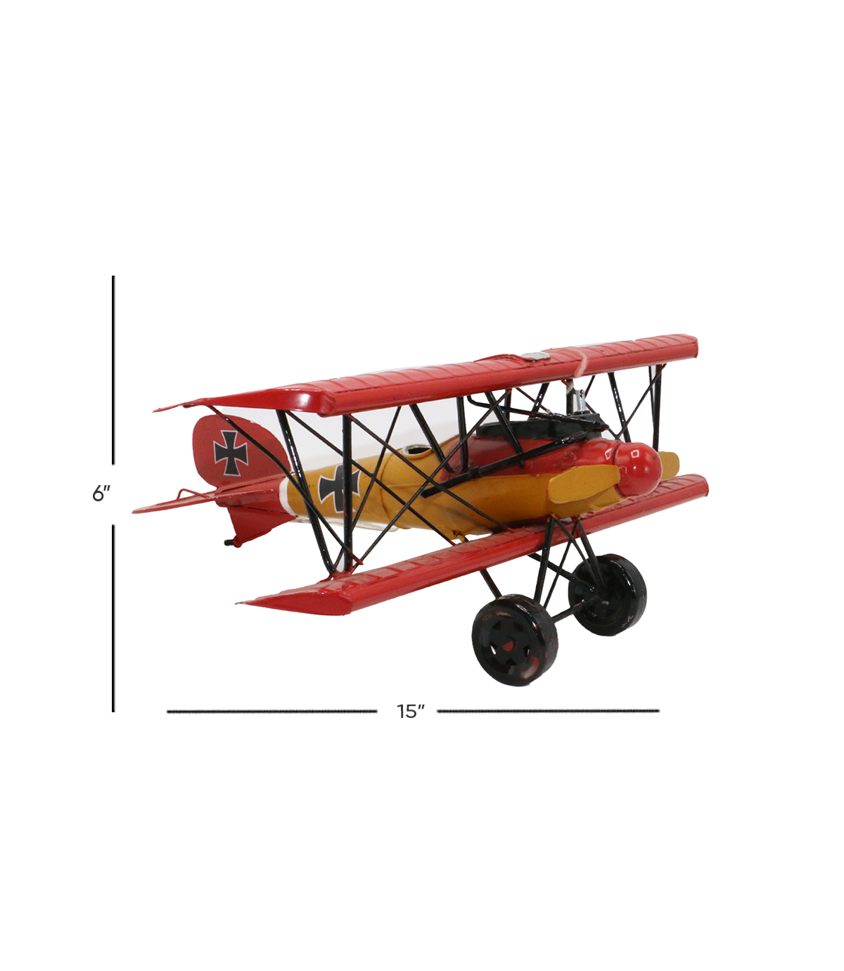 metal antique decoration plane 6''x15'' china 251