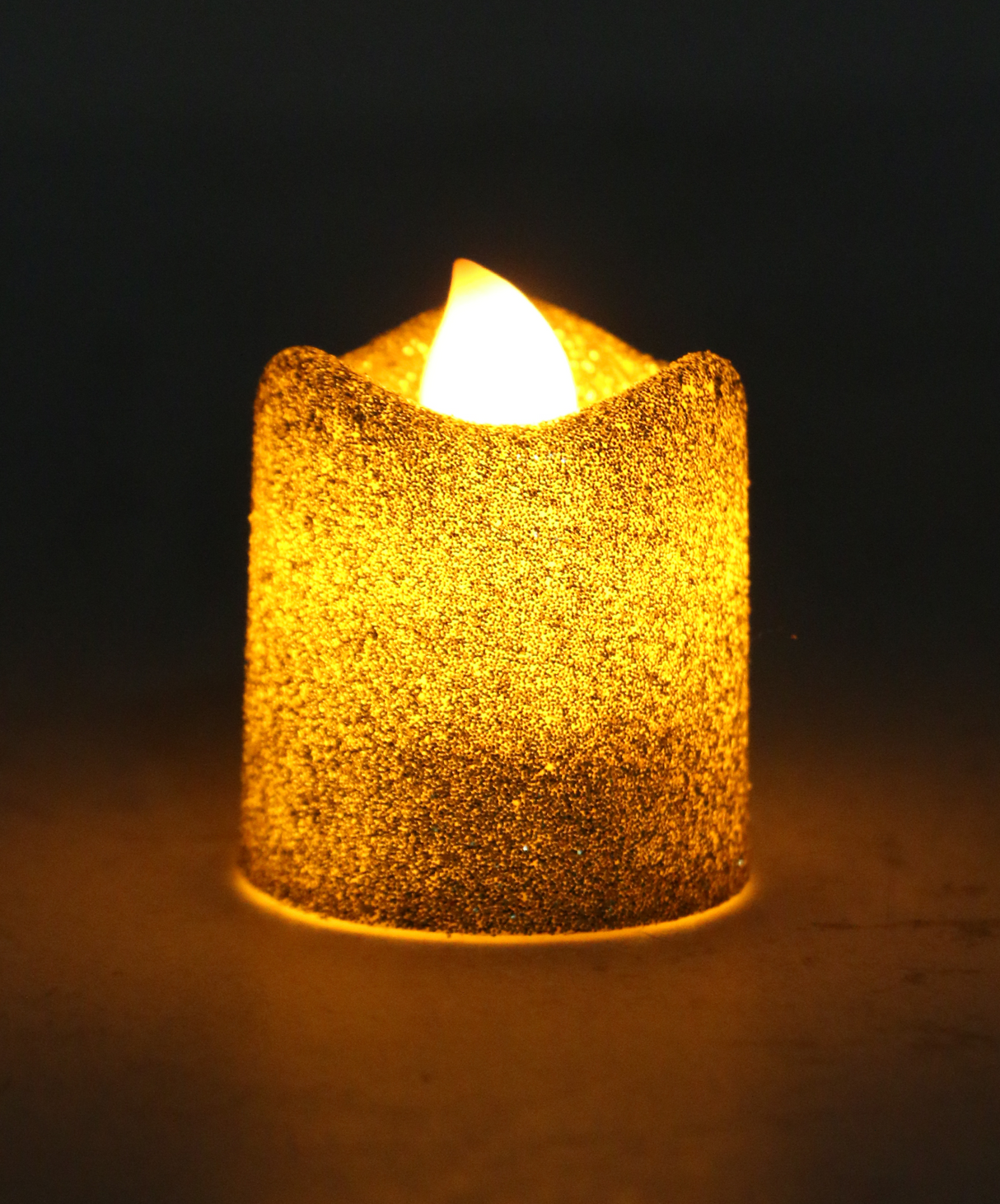 led mini candle glitter 1pc china 1.5"x1.5" (min 6pc order)