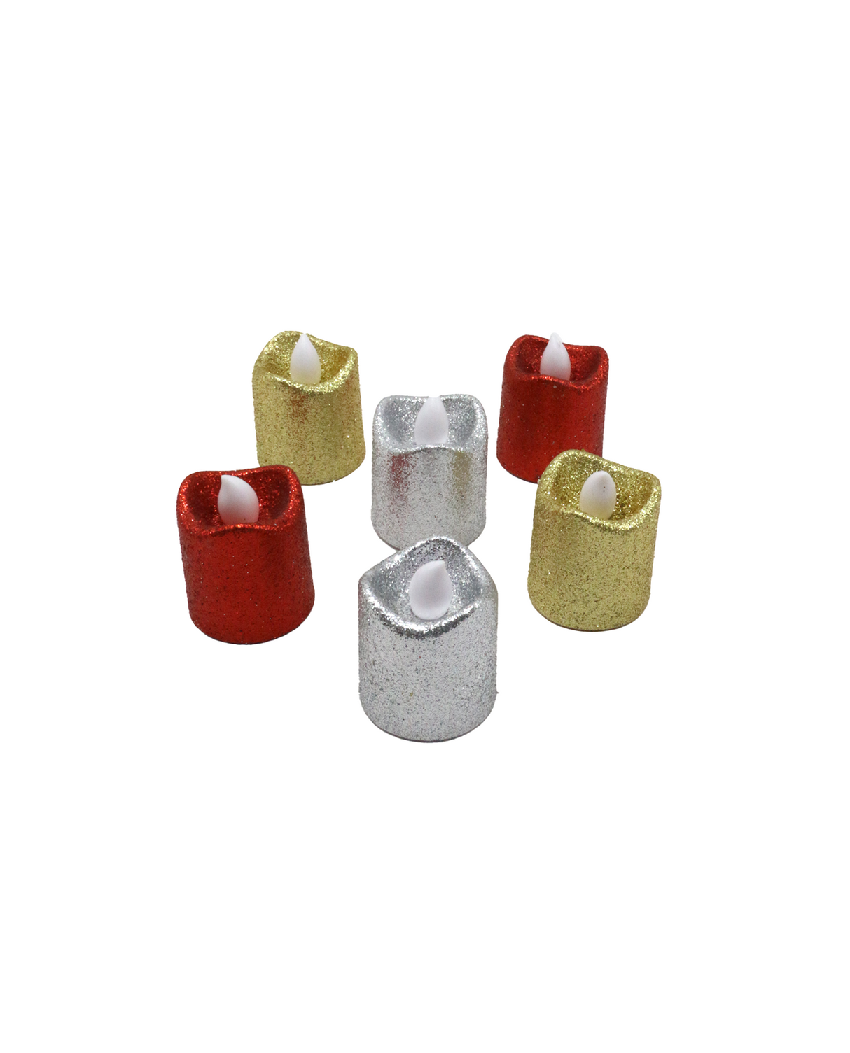 led mini candle glitter 1pc china 1.5"x1.5" (min 6pc order)