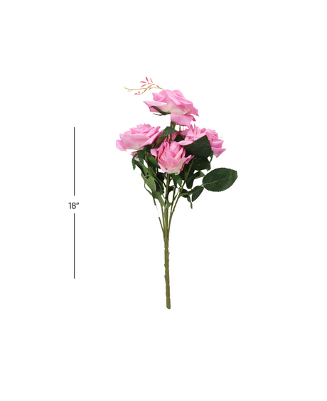 rose flower bunch pink 18'' china 876-25