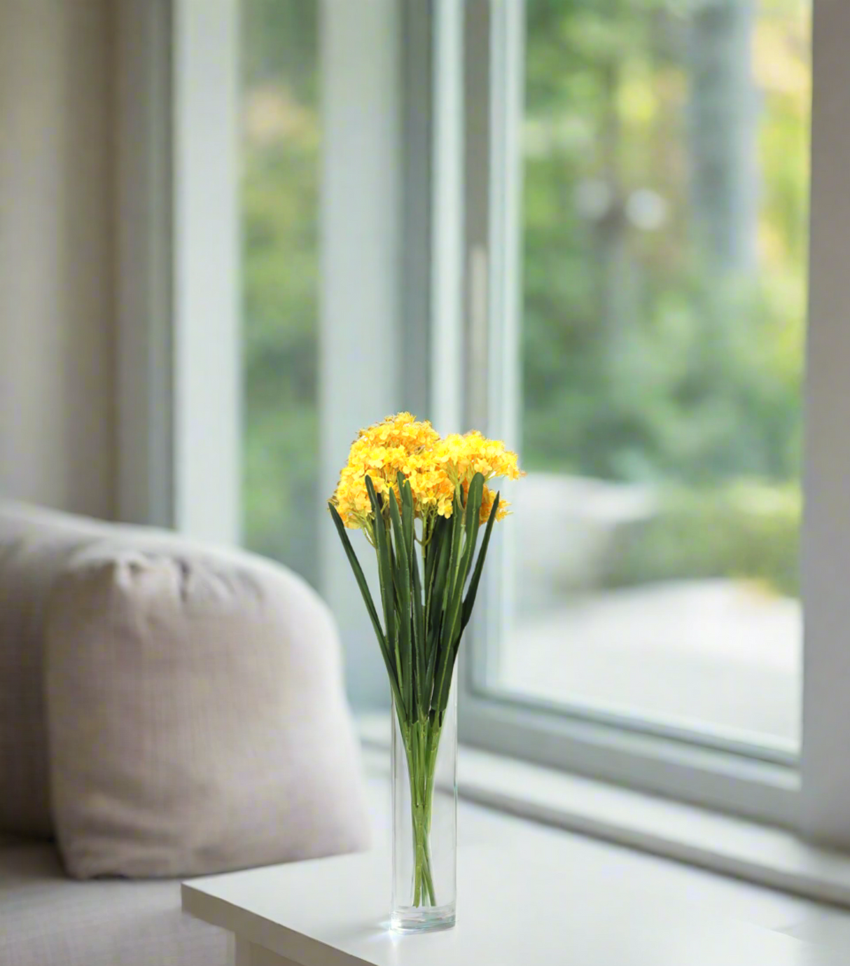yellow mini flower with long leaves 24'' bunch 876-20