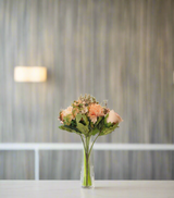 peach mix flower bunch 12'' china 876-46