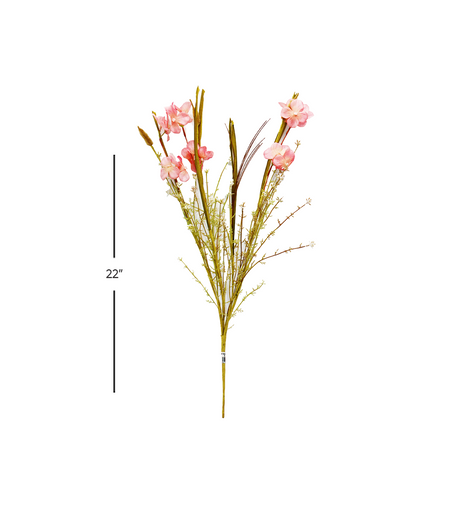 dry flower bunch light pink 22'' china 876-18