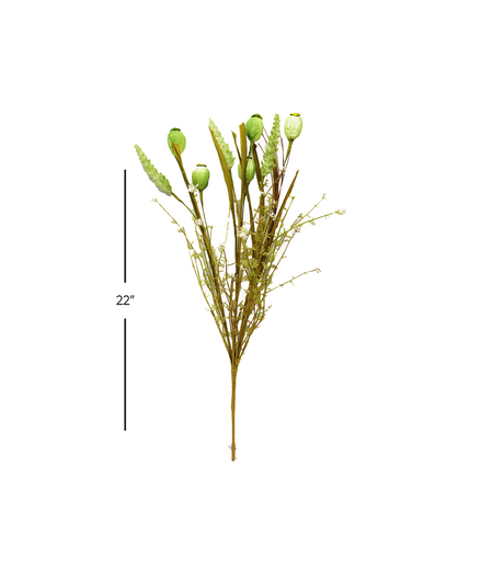 dry flower bunch bloom light green 22'' china 876-17
