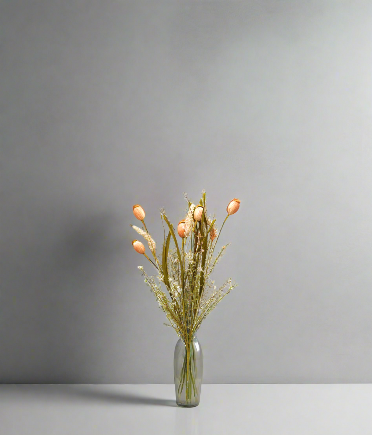 dry flower bunch bloom peach pink 22'' china 876-17