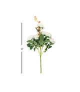 rose flower bunch white 18'' china 876-26