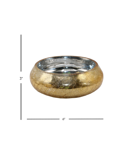 cracker bowl golden 3"x6" china d220