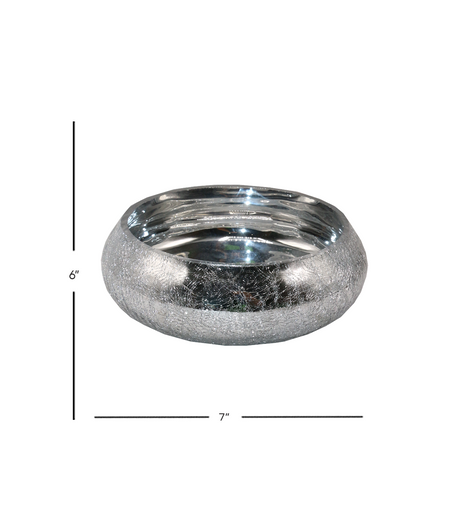 cracker bowl silver 7"x6" china d220