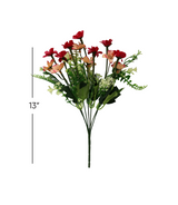 2 tone peach & pink flower bunch 13" china d312