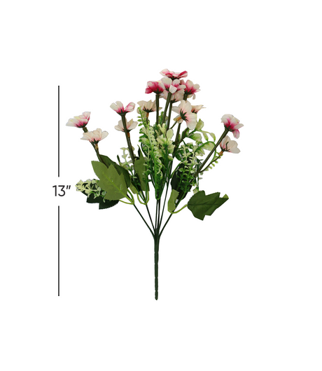 2 tone pink flower bunch 13" china d313