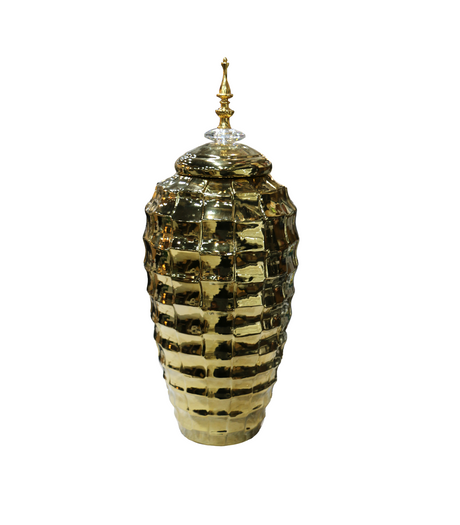 ceremic candy vase golden l