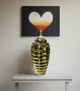 ceremic candy vase golden l