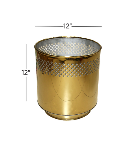 metal planter golden net 12x12 4498