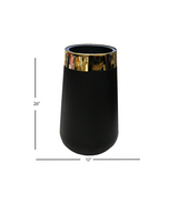 planter fiber golden patti 26"x12" black d643