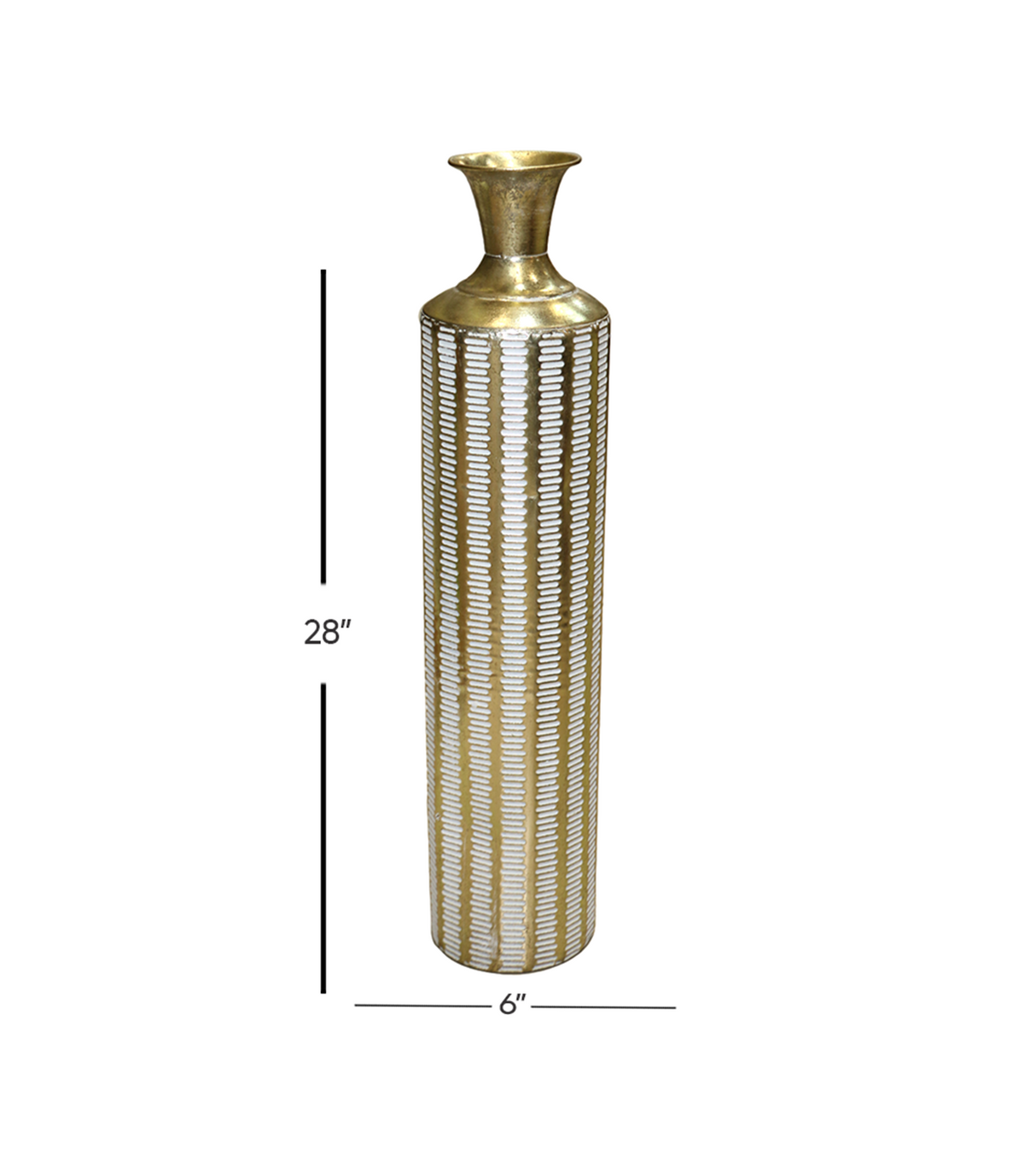 metal vase small 28''x6'' d937 china