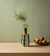 ceramic vase woody 13"x 4" china d978
