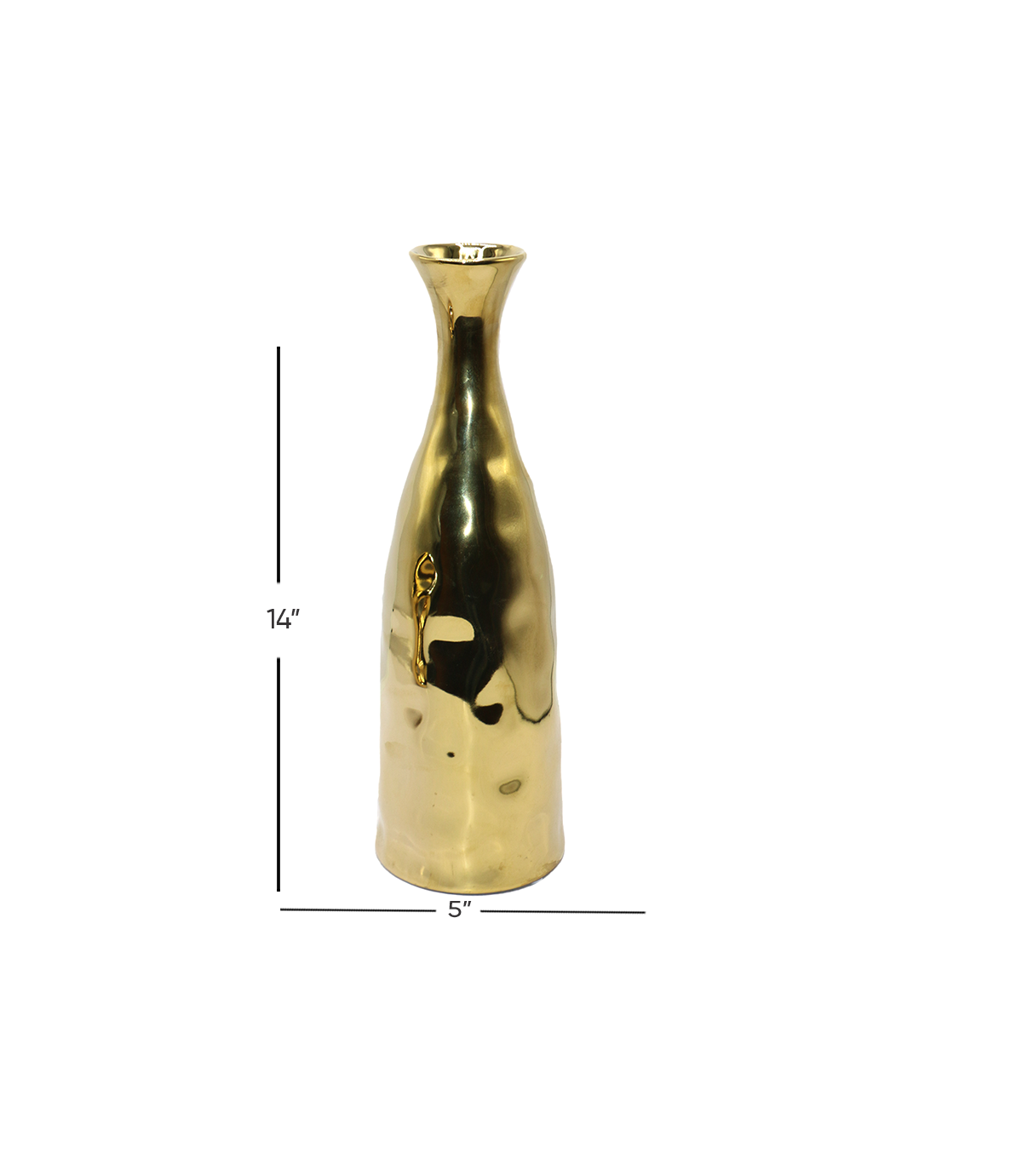 ceramic vase woody 14"x 5" china d989
