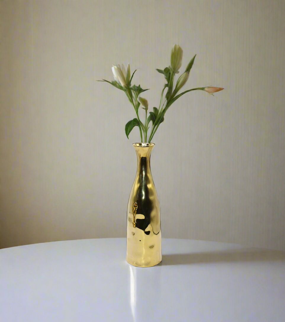 ceramic vase woody 14"x 5" china d989