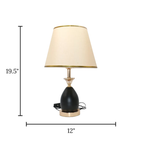 table lamp crystal champagne small mcl140 " 19.5x12"