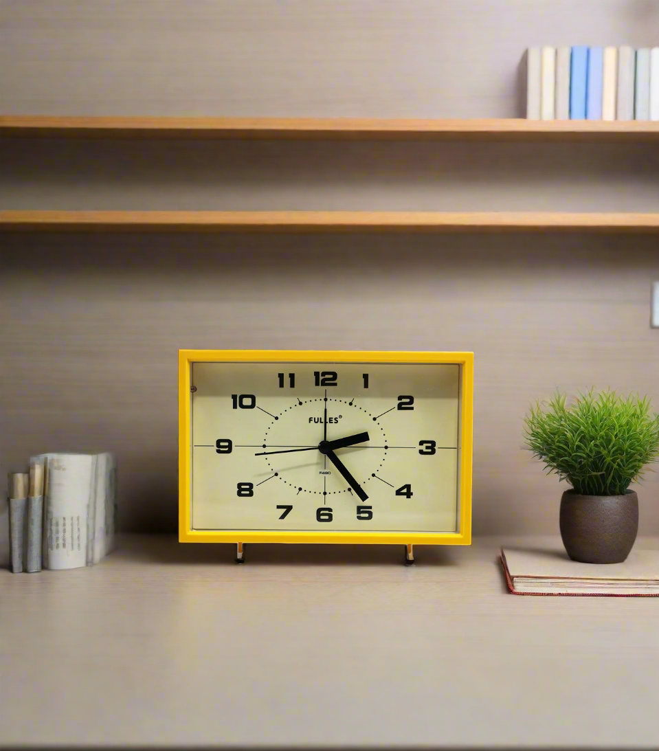 alarm clock black rectangle china f490