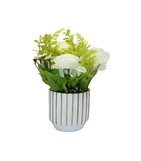 white flower with ceramic pot china
