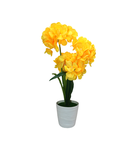 yellow flowe with plastic pot china 05-13