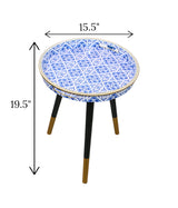 decoration table round fancy china 19.5x15.5
