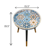 decoration table round fancy china 19.5x15.5