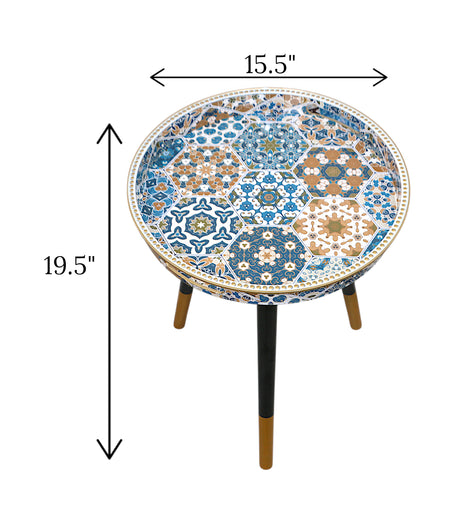 decoration table round fancy china 19.5x15.5