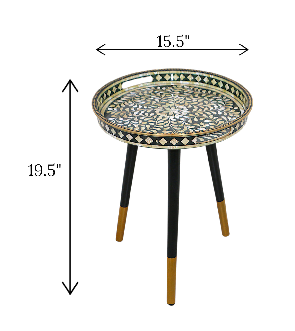 decoration table round fancy china 19.5x15.5